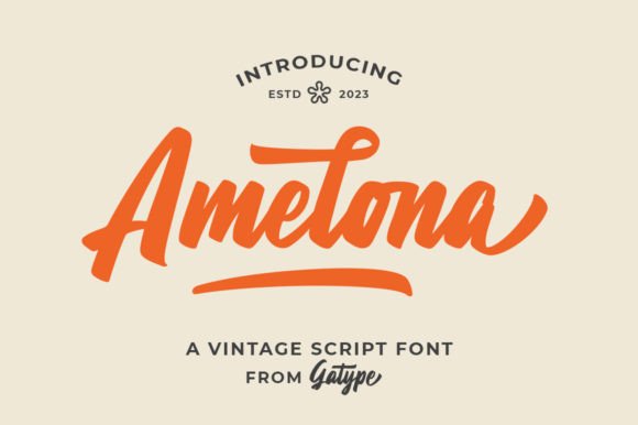 Amelona: A Retro Script Font for Characterful Branding