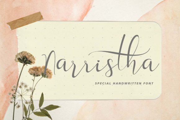 Narristha: A Script Font for Elegant Marketing Visuals